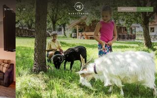 Startseite des Martlerhof mit Kindern und Ziegen auf der Wiese