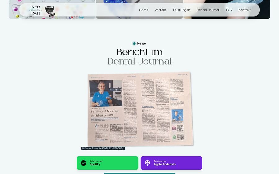 Fachbeitrag der KFO Manufaktur im Dental Journal